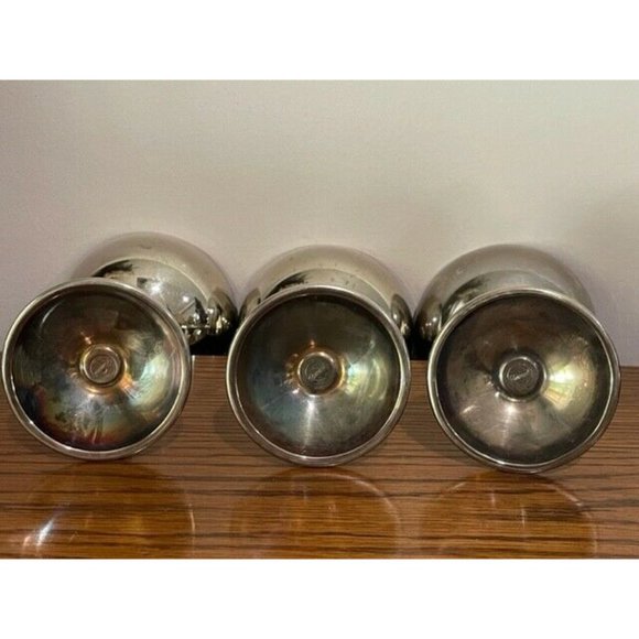 Set 3 Raimond Spain Silver Plated Cups Wine Champagne Goblet Chalices Long Stem - Picture 5 of 7